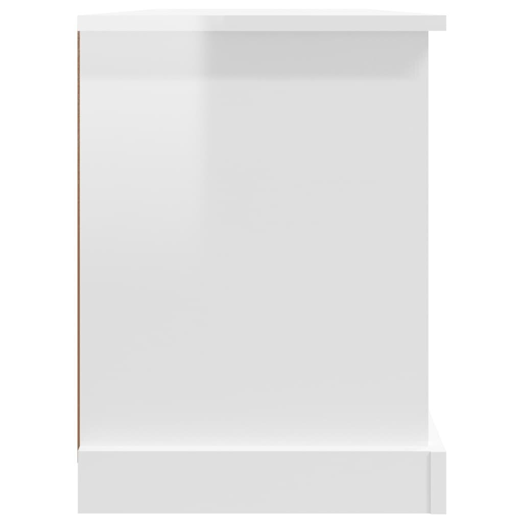 vidaXL telerikapp, kõrgläikega valge, 99,5x35,5x48 cm, tehispuit hind ja info | TV alused | kaup24.ee