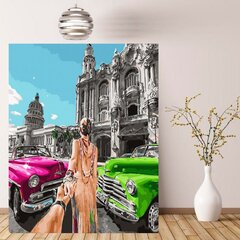 Maalimine numbrite järgi - maalimise komplekt 40x50 cm, "Cuba. Follow me" цена и информация | Живопись по номерам | kaup24.ee