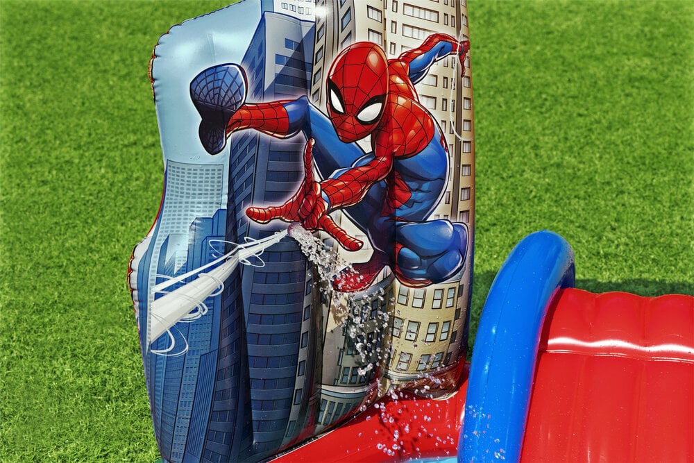 Täispuhutav bassein koos mänguväljakuga Spider Man Bestway, 211x206x127cm hind ja info | Täispuhutavad veemänguasjad ja ujumistarbed | kaup24.ee