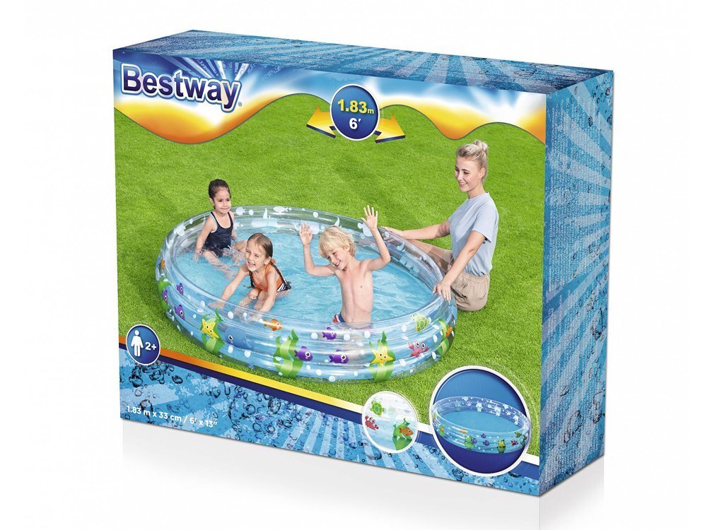 Täispuhutav lastebassein Bestway, 183x33cm hind ja info | Basseinid | kaup24.ee