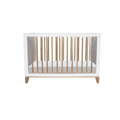 Nami Evolutive Bed Rattan 60 x 120 - белый цена и информация | Детские кроватки | kaup24.ee