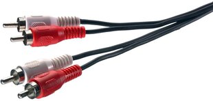 Vivanco кабель Promostick 2xRCA - 2xRCA 2.5м (19318) цена и информация | Кабели и провода | kaup24.ee