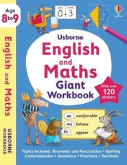 Usborne English and Maths Giant Workbook 8-9 цена и информация | Книги для малышей | kaup24.ee