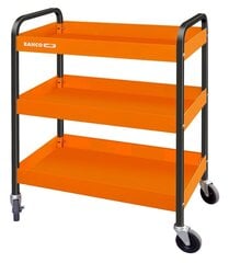 Kolme riiuliga ratastel käru, oranž hind ja info | Tööriistakastid, tööriistahoidjad | kaup24.ee