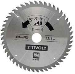 Пильный диск Tivoly 210x30x2,8/1,7мм, z40, 15°, (адаптер 20мм), по дереву цена и информация | Механические инструменты | kaup24.ee