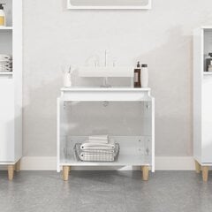 vidaXL valamukapp, kõrgläikega valge, 58 x 33 x 60 cm, tehispuit цена и информация | Шкафчики для ванной | kaup24.ee