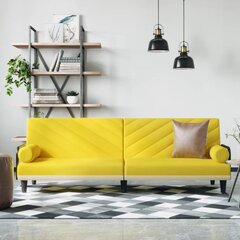 Диван-кровать с подлокотниками, желтый цена и информация | Диваны | kaup24.ee