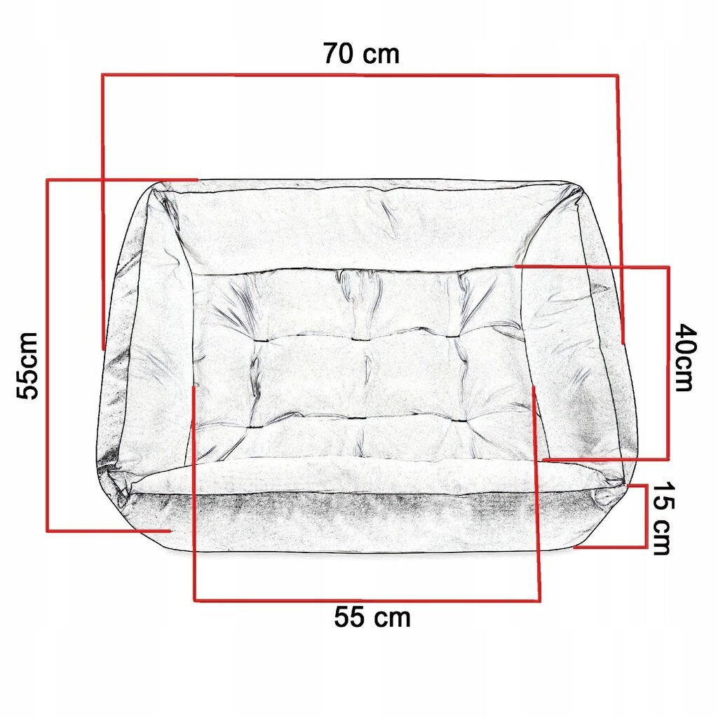 Koeravoodi, diivan, Superkissen24, 70X55 hind ja info | Pesad, kuudid | kaup24.ee