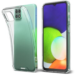 Telefoni ümbris Moozy Xframe Samsung Galaxy A22 5G, Läbipaistev цена и информация | Чехлы для телефонов | kaup24.ee