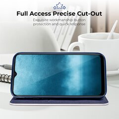 Магнитный откидной футляр Moozy для Samsung Galaxy A22 5G, темно-синий карбон kaina ir informacija | Чехлы для телефонов | kaup24.ee