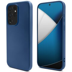Telefoniümbris Moozy Lifestyle Samsung Galaxy S22 Ultra 5G, silikoon, Kesköö Sinine hind ja info | Telefoni kaaned, ümbrised | kaup24.ee