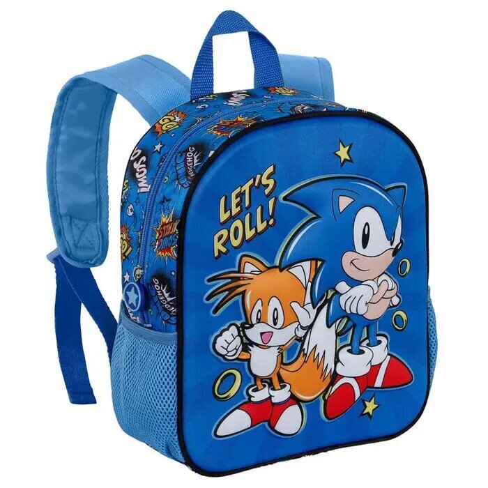 Sonic The Hedgehog Roll 3D seljakott 31cm 120851 hind ja info | Koolikotid, sussikotid | kaup24.ee