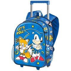 Sonic The Hedgehot Roll 3D käru 34cm 118817 цена и информация | Школьные рюкзаки, спортивные сумки | kaup24.ee