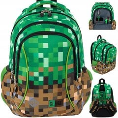 Школьный рюкзак Paso Minecraft, серый/зелёный цена и информация | Школьные рюкзаки, спортивные сумки | kaup24.ee