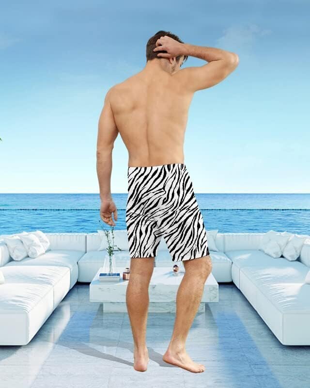 Kouric meeste ujumispüksid, kiiresti kuivavad, must/valge hind ja info | Ujumispüksid, shortsid | kaup24.ee