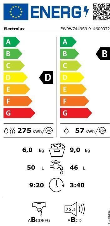 Electrolux EW9W7449S9 hind ja info | Pesumasinad | kaup24.ee