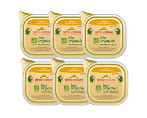 Konserv koertele Almo Nature Bio Organic, kanapasteet, 6x100 g hind ja info | Konservid koertele | kaup24.ee