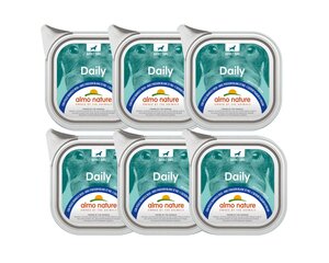 Konserv koertele Almo Nature Daily, valge kala riisiga, 6x100 g hind ja info | Konservid koertele | kaup24.ee