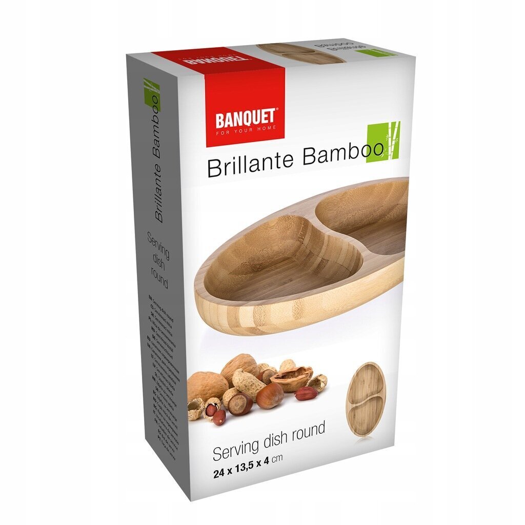 Banquet bambusest serveerimisnõu, 13,5 x 24 cm цена и информация | Lauanõud ja kööginõud | kaup24.ee
