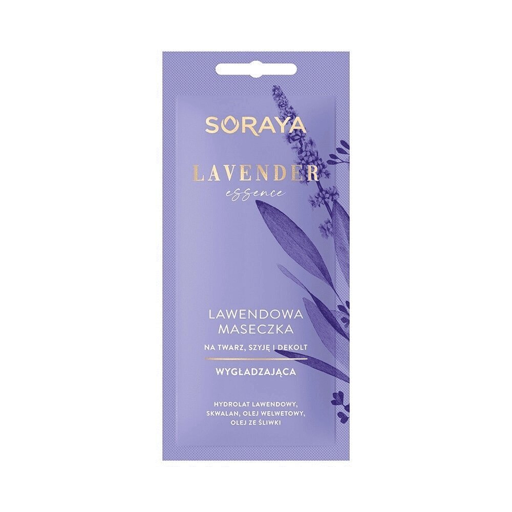 Lavendli siluv mask näole, kaelale ja dekolteele Soraya Lavender Essence, 8 ml hind ja info | Näomaskid, silmamaskid | kaup24.ee
