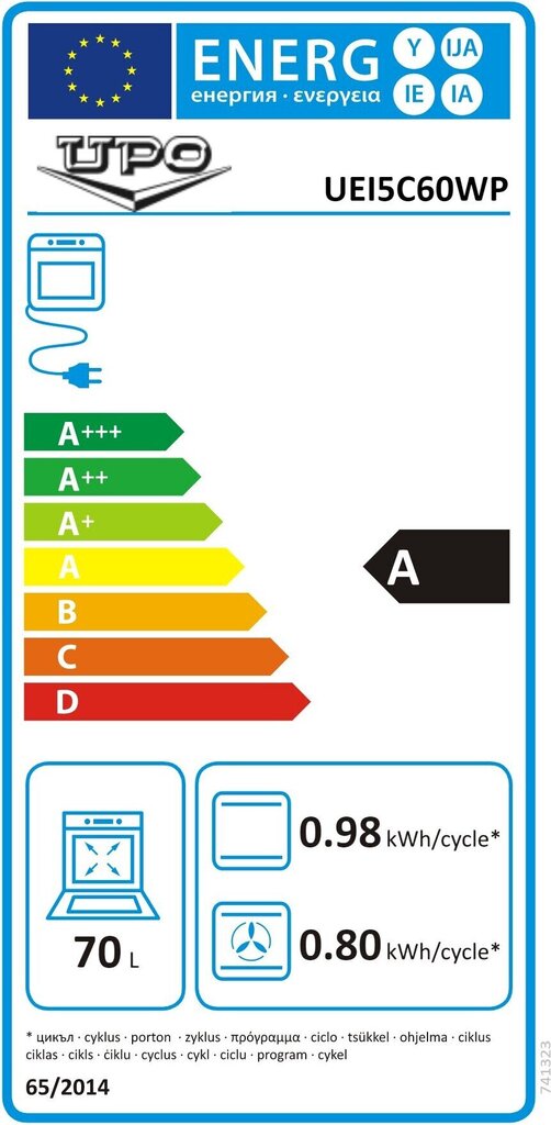 Upo UEI5C60WP hind ja info | Elektripliidid | kaup24.ee