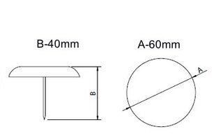 Dekoratiivnaelad 73760, 60*40mm, must, 35 tk. hind ja info | Muud mööblitarvikud | kaup24.ee