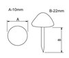 Dekoratiivnaelad 77012-L, 10*22mm, messing, 50 tk. цена и информация | Muud mööblitarvikud | kaup24.ee