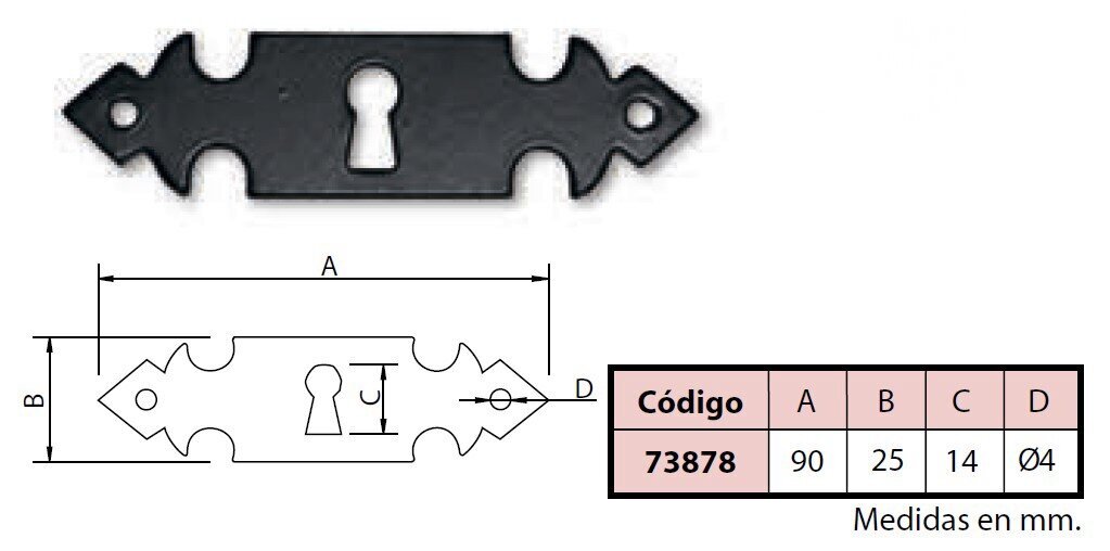 Silmaplaat 73878, 90*25mm, must, 4 tk. цена и информация | Ukse hinged, tarvikud | kaup24.ee