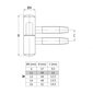 Pöidla hinge 20B, 13mm, messing, 4 tk. hind ja info | Ukse hinged, tarvikud | kaup24.ee