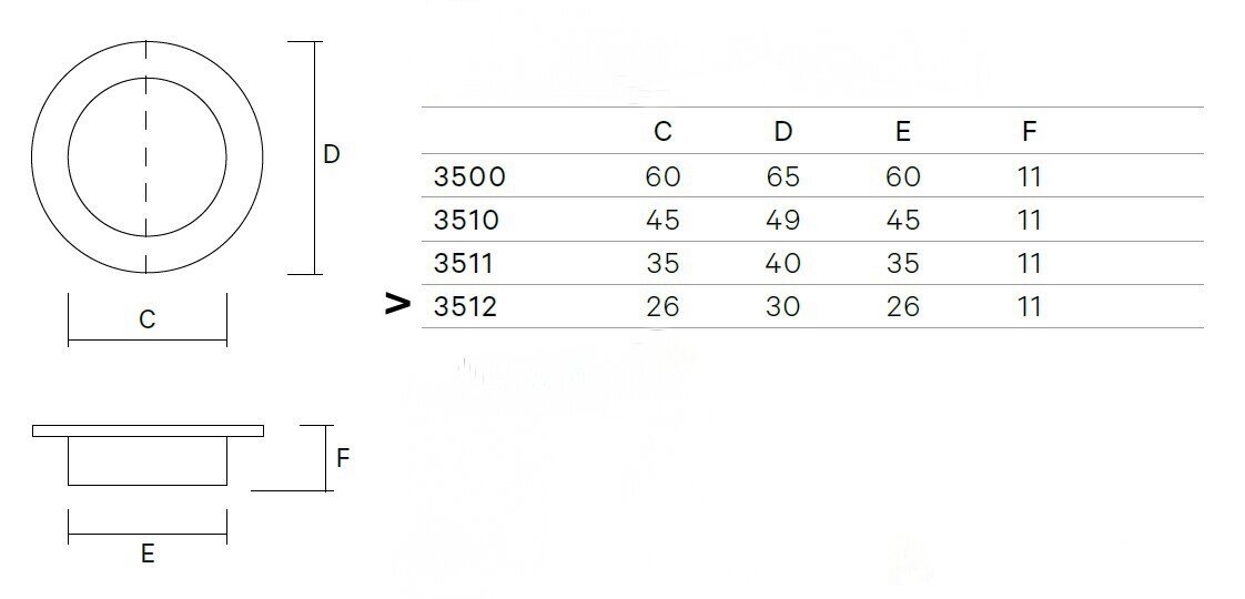 Lükanduste käepide 3512-002, 30mm, valge, 4 tk. hind ja info | Ukselingid | kaup24.ee
