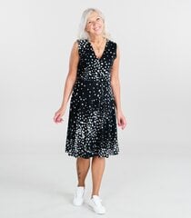 Naiste kleit Zabaione Ella KL*03, must/valge 4067218234661 hind ja info | Kleidid | kaup24.ee