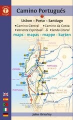 Camino Portugues Maps: Lisbon - Porto - Santiago / Camino Central, Camino de la Costa, Variente Espiritual & Senda Litoral 2023-2024 edition hind ja info | Reisiraamatud, reisijuhid | kaup24.ee