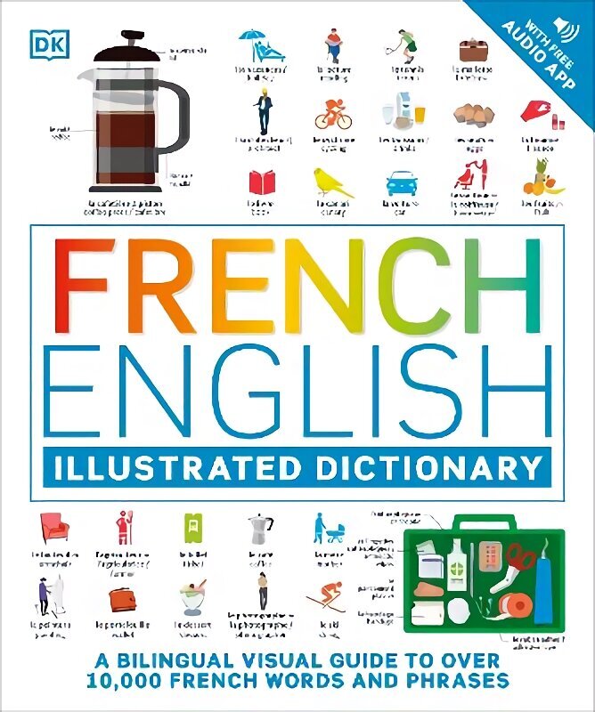 French English Illustrated Dictionary: A Bilingual Visual Guide to Over 10,000 French Words and Phrases hind ja info | Võõrkeele õppematerjalid | kaup24.ee
