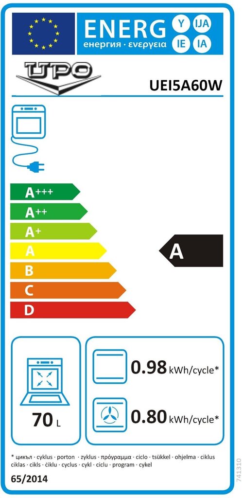 Upo UEI5A60W hind ja info | Elektripliidid | kaup24.ee