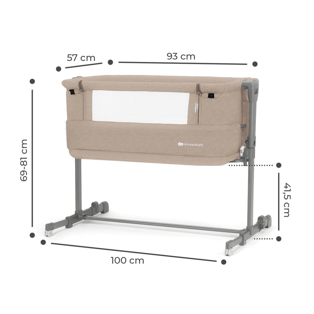 Lastevoodi Kinderkraft Neste Grow, beige hind ja info | Reisivoodid, mänguaedikud | kaup24.ee