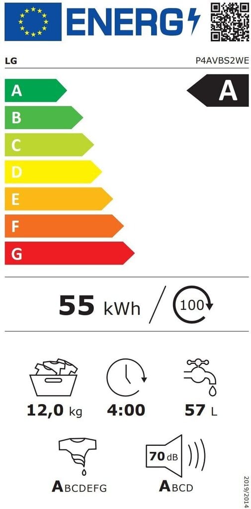 LG P4AVBS2WE цена и информация | Pesumasinad | kaup24.ee