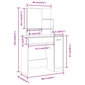 vidaXL peegliga tualettlaud, must, 86,5 x 35 x 136 cm hind ja info | Tualettlauad | kaup24.ee