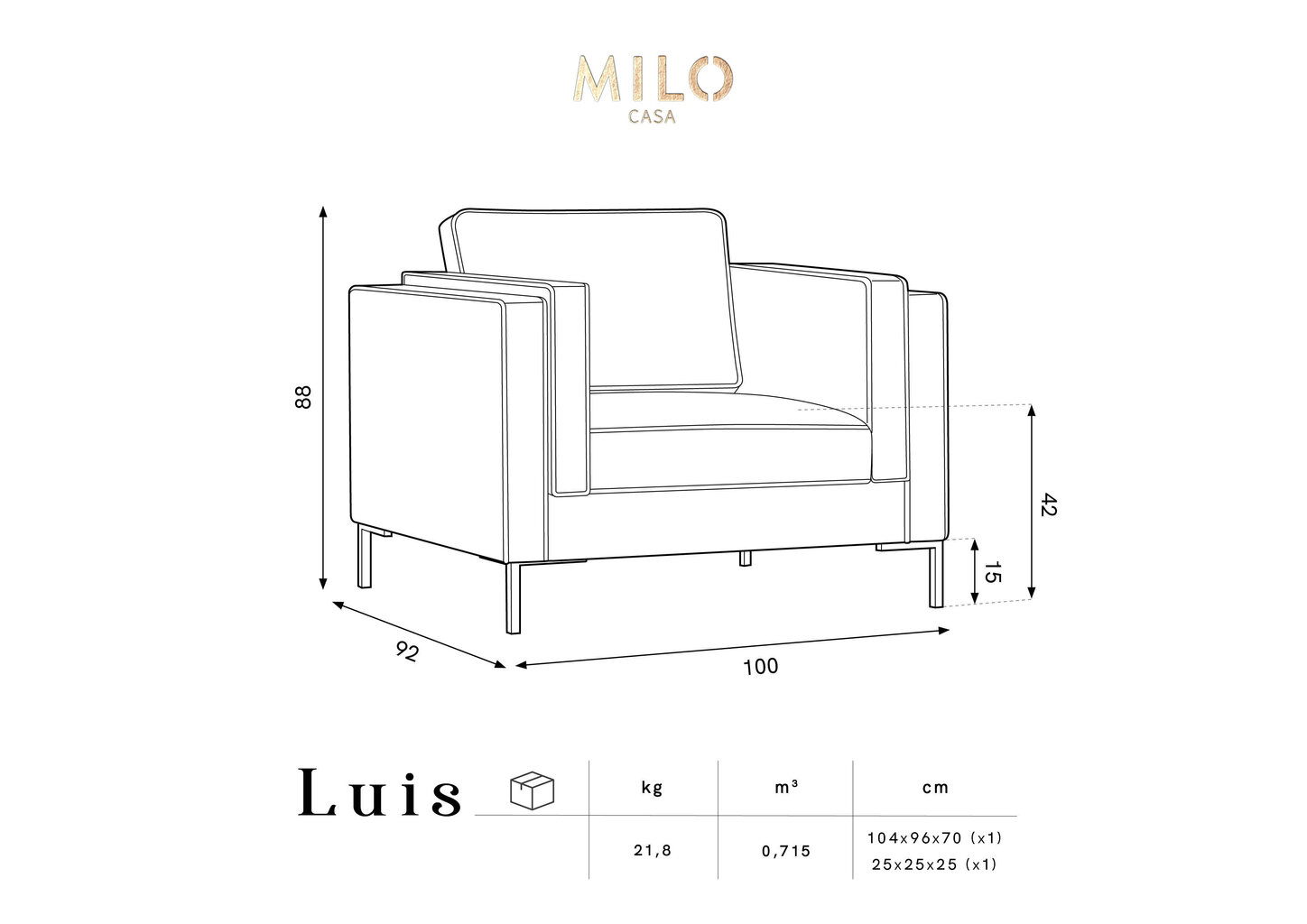 Tugitool Luis 1, roheline/kuldne hind ja info | Tugitoolid ja tugitoolvoodid | kaup24.ee