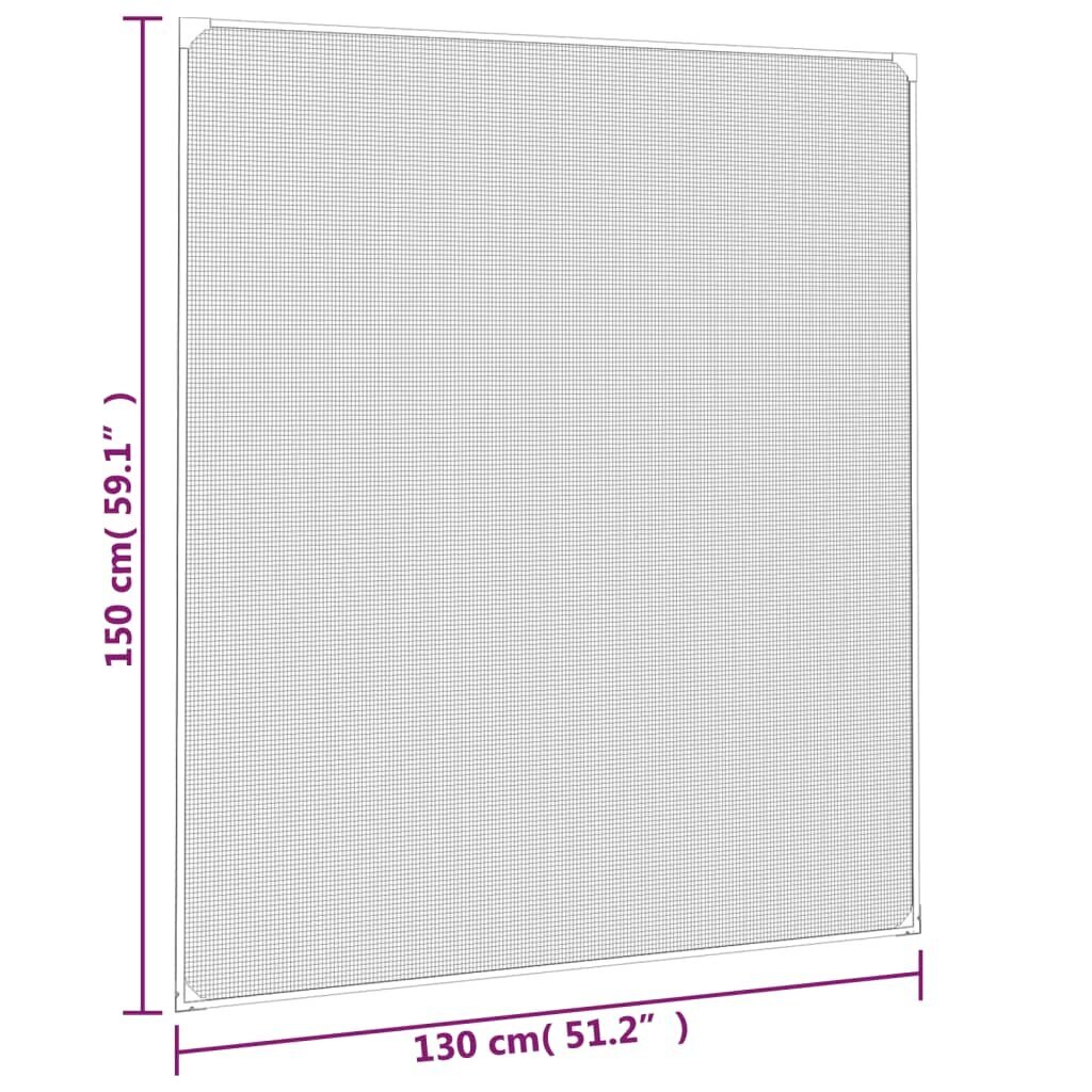 vidaXL magnetiga putukavõrk aknale, valge, 130x150 cm цена и информация | Sääsevõrgud, putukavõrgud | kaup24.ee