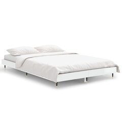 vidaXL voodiraam, kõrgläikega valge, 120x190 cm, tehispuit hind ja info | Voodid | kaup24.ee