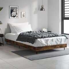 vidaXL voodiraam, suitsutatud tamm, 90 x 200 cm, tehispuit hind ja info | Voodid | kaup24.ee