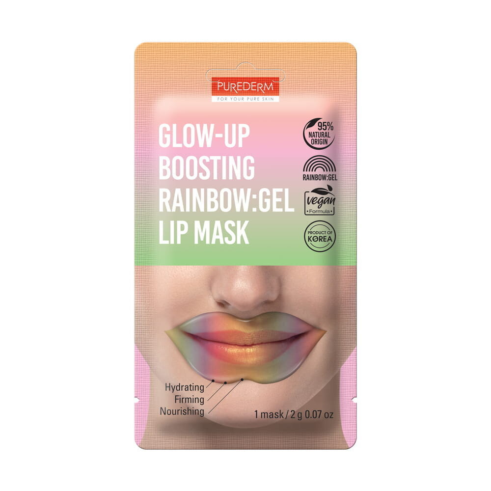 Hüdrogeel-huulemask Purederm Glow-Up Boosting Rainbow Gel Huulemask, 2g цена и информация | Näomaskid, silmamaskid | kaup24.ee