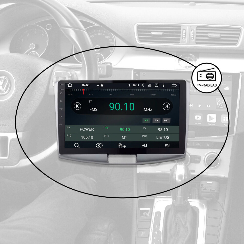 Android Multimedia Volkswagen cc Passat B6 B7 2008-15 hind ja info | Autoraadiod, multimeedia | kaup24.ee