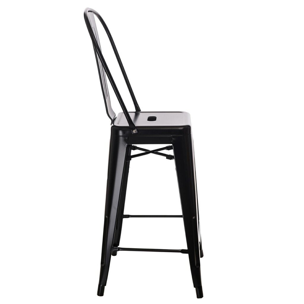 Baaritool Hocker "Paris Black" 66 cm, must inspireeritud "Tolixist" цена и информация | Söögitoolid, baaritoolid | kaup24.ee