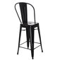 Baaritool Hocker "Paris Black" 66 cm, must inspireeritud "Tolixist" цена и информация | Söögitoolid, baaritoolid | kaup24.ee