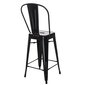 Baaritool Hocker "Paris Black" 66 cm, must inspireeritud "Tolixist" hind ja info | Söögitoolid, baaritoolid | kaup24.ee