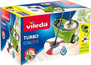 Põrandapuhastuskomplekt Vileda EasyWring ja Clean Turbo Colors, roheline цена и информация | Принадлежности для уборки | kaup24.ee