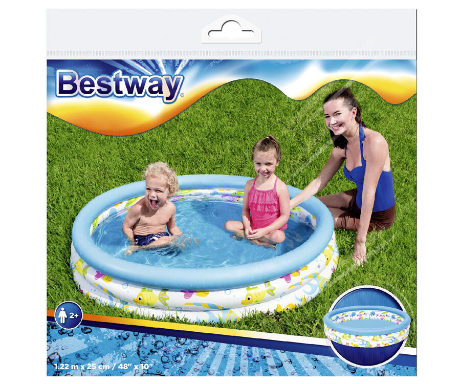 Täispuhutav lastebassein 122x25cm, Bestway цена и информация | Basseinid | kaup24.ee