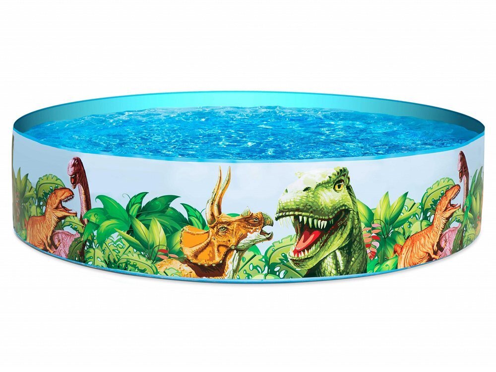 Täispuhutav bassein lastele, Bestway Dinosaur Fill N Fun bassein, 183x38cm, ilma filtrita hind ja info | Basseinid | kaup24.ee