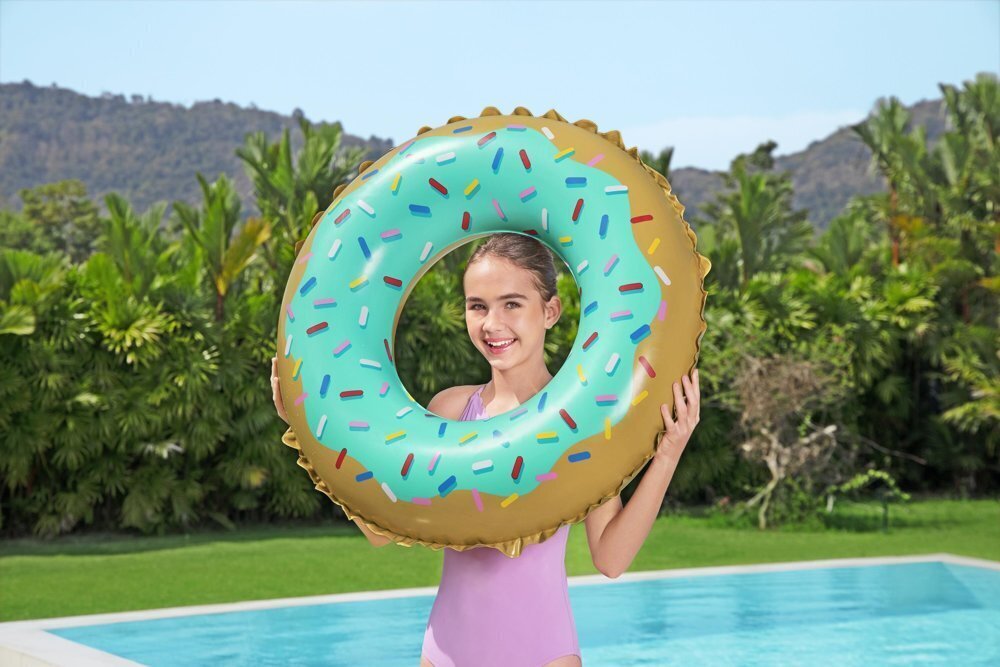 Ujumisratas , 91 cm, mint, Bestway Donut hind ja info | Täispuhutavad veemänguasjad ja ujumistarbed | kaup24.ee